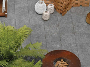 Balcony flooring made with porcelain deck tiles, stone imitation, and built by Urban Balcony.