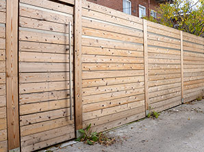 Wood fence door